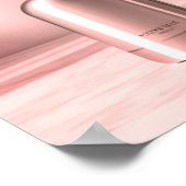 Roze Getinte Stalen Waterflessen op een Retro Muur Poster (Hoek)