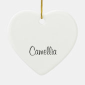 Roze getipt Camellia-053 Ornament (Achterkant)