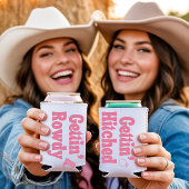 Roze "Gettin’ Rowdy" vrijgezellenfeest Seltzer Blikjeskoeler