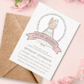 Roze Getting Meowied Cat Theme Vrijgezellenfeest Kaart