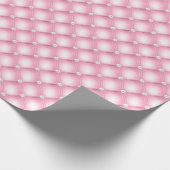 Roze getufte parels cadeaupapier (Hoek)