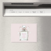 Roze Geurige Parfumfles Strik   Magneet (Insitu (Vaatwasser))