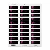 Roze gevangen hart etiket (Full Sheet)