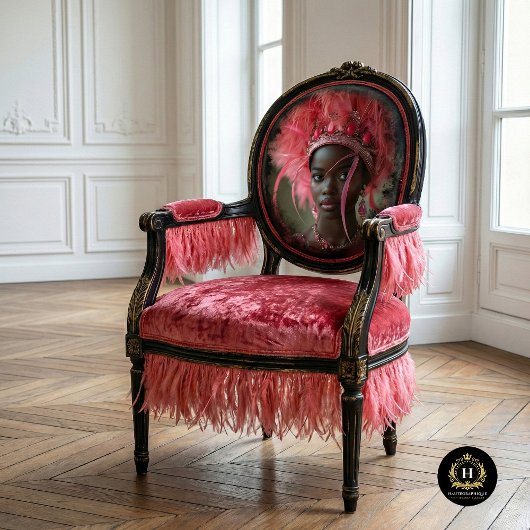 Roze Gevederde Kroon Glamour Decoupage Tissuepapier