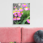 Roze geverfde daisy Flowers Natuur fotografie Canvas Afdruk (Insitu (Woonkamer))