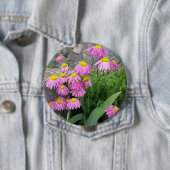 Roze geverfde daisy Flowers Natuur fotografie Ronde Button 4,0 Cm (In situ)