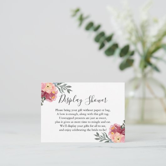 Roze geverfde Vrijgezellenfeest met platte weergav Informatiekaartje (Staand voorkant)