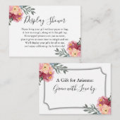 Roze geverfde Vrijgezellenfeest met platte weergav Informatiekaartje (Voorkant / Achterkant)