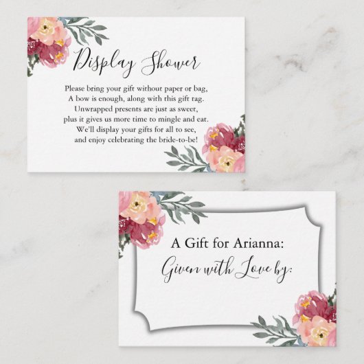 Roze geverfde Vrijgezellenfeest met platte weergav Informatiekaartje (Voorkant / Achterkant)