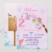 Roze Gevist 2e verjaardag O-Fish-Ally Twee verjaar Kaart (Voorkant / Achterkant)