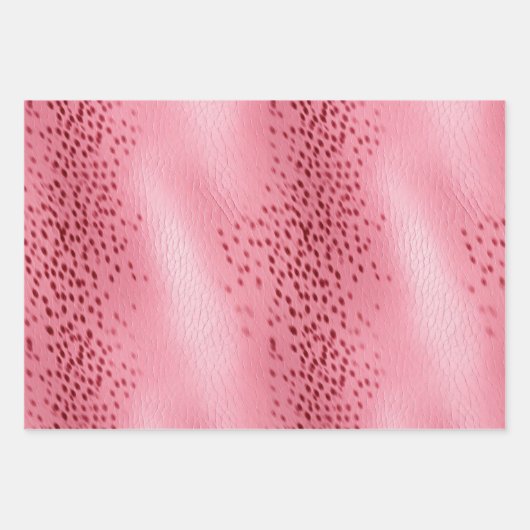 Roze Gevlekt Roze Lederen Kijk Inpakpapier Vel (Voorkant)