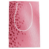 Roze Gevlekt Roze Lederen Kijk Medium Cadeauzakje (Voorkant)