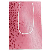 Roze Gevlekt Roze Lederen Kijk Medium Cadeauzakje (Achterkant)