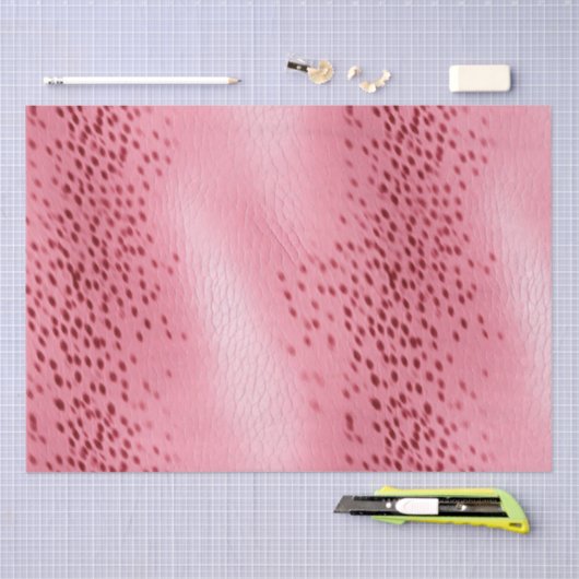 Roze Gevlekt Roze Lederen Kijk Tissuepapier (Craft)