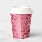 Roze Gevlekte Luipaard Cheetah Dierenprint Papieren Bekers (Rechts)