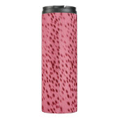 Roze Gevlekte Luipaard Cheetah Dierenprint Thermosbeker (Achterkant)