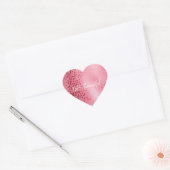 Roze gevlekte luipaard dierenprint hart sticker (Envelop)