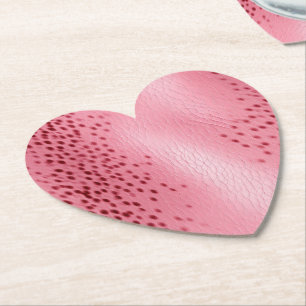 Roze gevlekte luipaard dierenprint kartonnen onderzetters