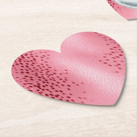 Roze gevlekte luipaard dierenprint kartonnen onderzetters (Gekanteld)