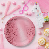 Roze gevlekte luipaard dierenprint papieren bordje (Feest)