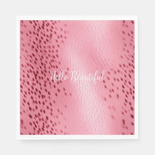Roze gevlekte luipaard dierenprint servet (Voorkant)
