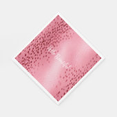 Roze gevlekte luipaard dierenprint servet (Hoek)