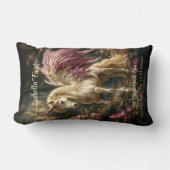 Roze gevleugeld bos eenhoorn fee paard kussen (Voorkant)