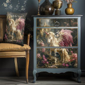 Roze gevleugeld bos eenhoorn fee paard kussen