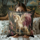 Roze Gevleugelde Eenhoorn Woudlandschap Kussen