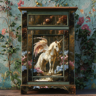 roze gevleugelde Fairy Forest Unicorn Decoupage Tissuepapier