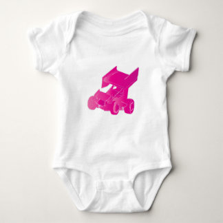 Roze gevleugelde sprintauto romper