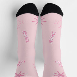 Roze gevoel en Roze Ananas letters Sokken