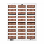 Roze Geweven Bloemen Etiket (Full Sheet)