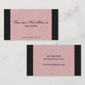 Roze & Geweven Visitekaartje (Voorkant / Achterkant)