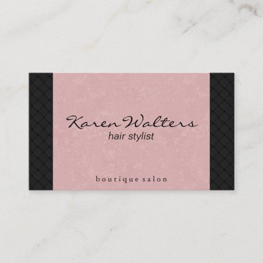 Roze & Geweven Visitekaartje (Voorkant)