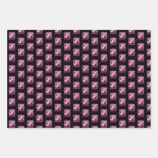 Roze gewoon een meisje dat van Axolotl houdt Inpakpapier Vel (Voorkant 3)