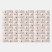 Roze Gezellige Kerstmis Inpakpapier Vel (Voorkant 3)