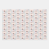 Roze Gezellige Kerstmis Inpakpapier Vel (Voorkant 2)