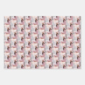 Roze Gezellige Kerstmis Inpakpapier Vel (Voorkant)