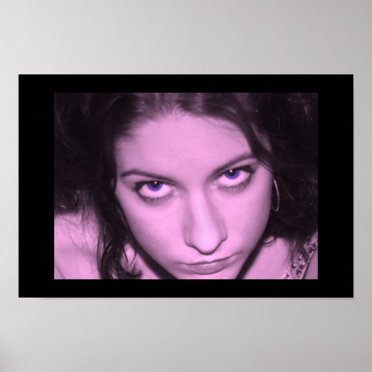 roze gezicht poster (Voorkant)