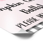 Roze Ghost Boo Halloween Verjaardagsfeest Teken Foto Afdruk (Hoek)