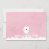 Roze Ghost Halloween Birthday Party Invitation Kaart (Achterkant)