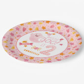 Roze Ghost Little Boo die twee tweede verjaardag d Papieren Bordje (Gekanteld)