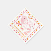 Roze Ghost Little Boo die twee tweede verjaardag d Servet (Hoek)