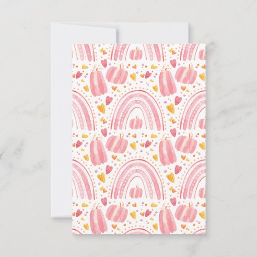 Roze Ghost Little Boo Girls Tweede verjaardag Bedankkaart (Achterkant)