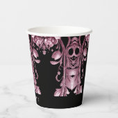 Roze Ghost Paper Cups Papieren Bekers (Achterkant)