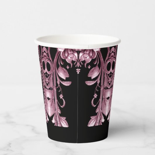 Roze Ghost Paper Cups Papieren Bekers (Rechts)