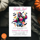 Roze Ghouls Halloween vrijgezellenfeest Kaart