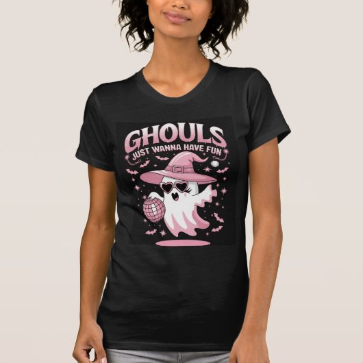 Roze ghouls t-shirt (Voorkant)