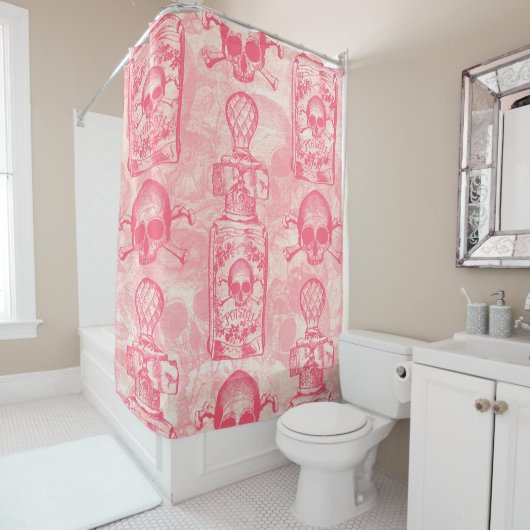  roze giffles douchegordijn (In situ)